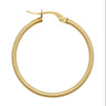 9ct Yellow Gold 28mm Ribbed Hoop Earrings