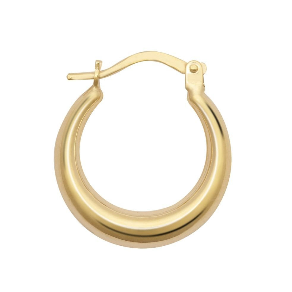 9ct Yellow Gold 17mm Hoop Earrings