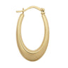 9ct Yellow Gold Oval Shaped Hoop Earrings