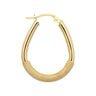 9ct Yellow Gold Half Mesh Hoop Earrings