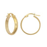 9ct Yellow Gold 21mm D Shape Hoop Earrings