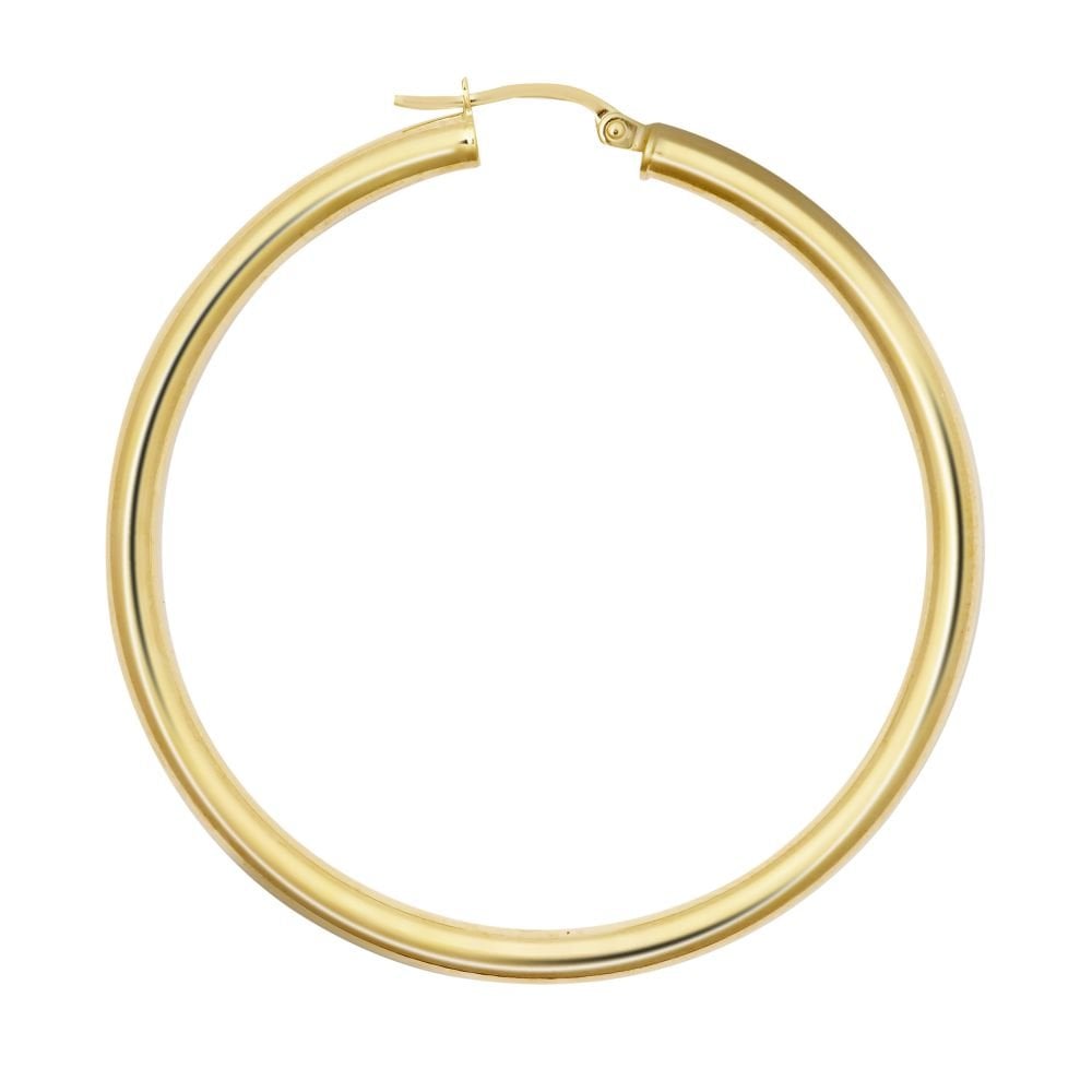 9ct Yellow Gold 45mm Hoop Earrings