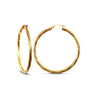 9ct Yellow Gold 45mm Twist Hoop Earrings