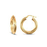 9ct Yellow Gold 23mm Twist Hoop Earrings