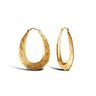 9ct Yellow Gold Oval Diamond Cut Earrings
