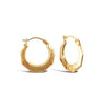 9ct Yellow Gold Round Diamond Cut Earrings