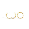 9ct Yellow Gold 12mm Plain Hinged Sleeper Hoops