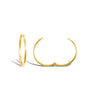 9ct Yellow Gold 14mm Plain Hinged Sleeper Hoops