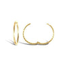 9ct Yellow Gold 16mm Diamond Cut Hinged Sleeper Hoops
