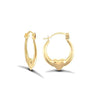 9ct Yellow Gold 16mm Heart Creole Earrings