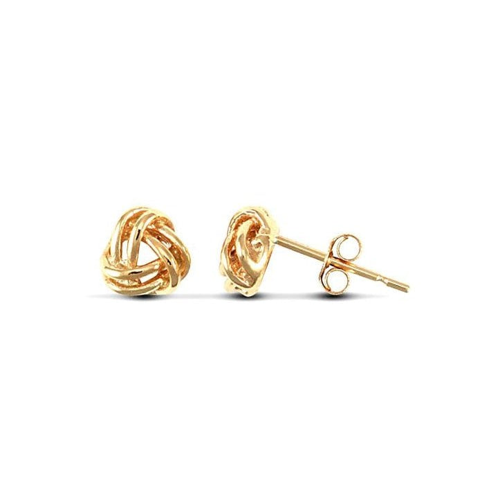 9ct Yellow Gold Knot Stud Earrings