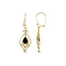 9ct Yellow Gold Sapphire Drop Earrings