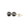 9ct Cultured 6mm Black Pearl Stud Earrings