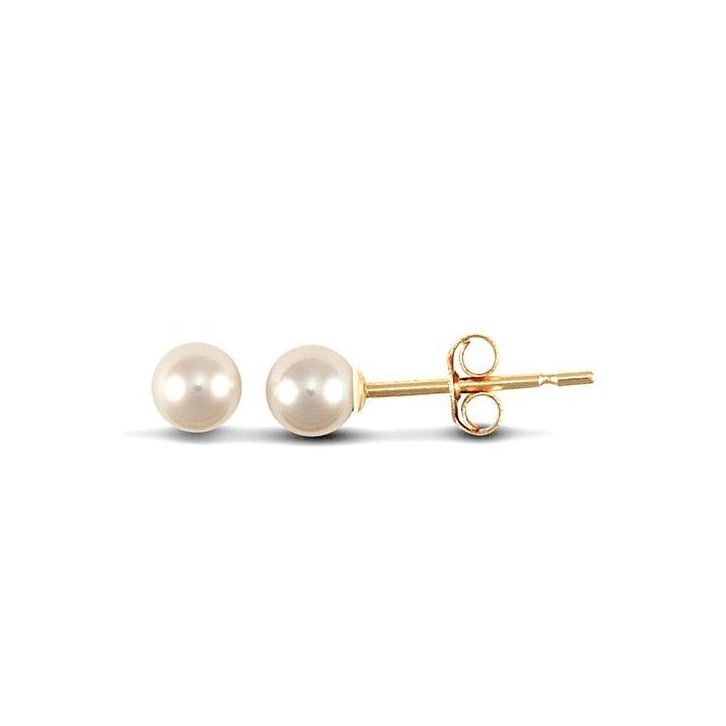 9ct Cultured 4mm Pearl Stud Earrings