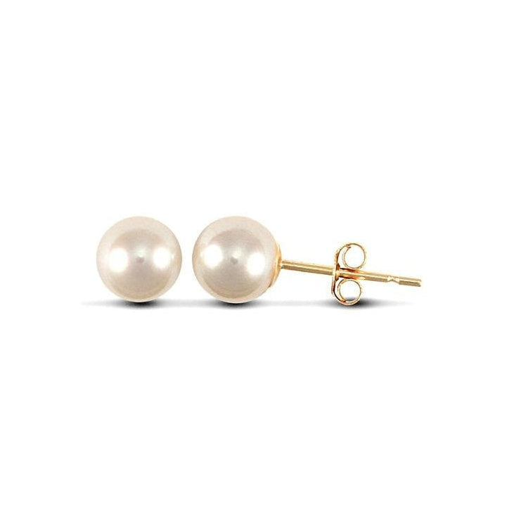 9ct Cultured 5.5mm Pearl Stud Earrings