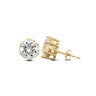 9ct Yellow Gold 8mm CZ Stud Earrings