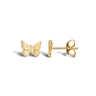 9ct Yellow Gold Butterfly Stud Earrings