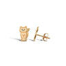 9ct Yellow Gold Enamel Cat Stud Earrings
