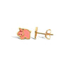 9ct Yellow Gold Enamel Hippo Stud Earrings