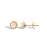 9ct Yellow Gold Flower Pearl Stud Earrings