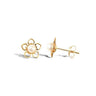 9ct Yellow Gold Flower Pearl Stud Earrings