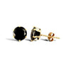 9ct Yellow Gold 6mm Black CZ Studs