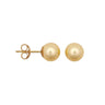 9ct Yellow Gold 6.5mm Cream Cultured Pearl Stud Earrings