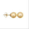 9ct Yellow Gold Cream 8mm Cultured Pearl Stud Earrings