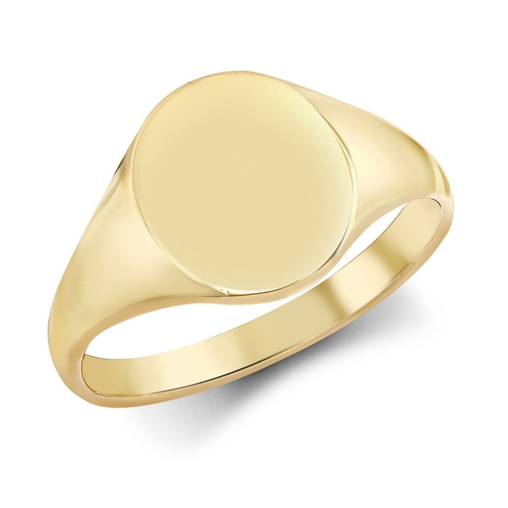 9ct Yellow Gold Oval Signet Ring