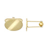 9ct Yellow Gold Patterned Oval Cufflinks with Swivel Backs