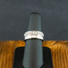 14ct White Gold Cubic Zirconia Band Ring Size N 9.3g