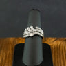 18ct White Gold 0.38ct Diamond Swirl Ring Size M 1/2 8.1g