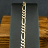 9ct Yellow Gold 9.5 Inch Figaro Chain Bracelet 13.4g