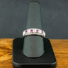14ct White Gold Ruby and Diamond Ring Size R 4.7g