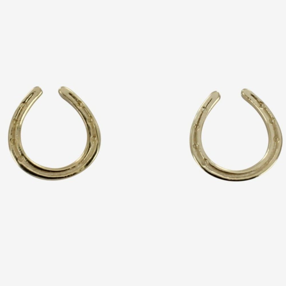 Gold Plated Silver Horseshoe Studs