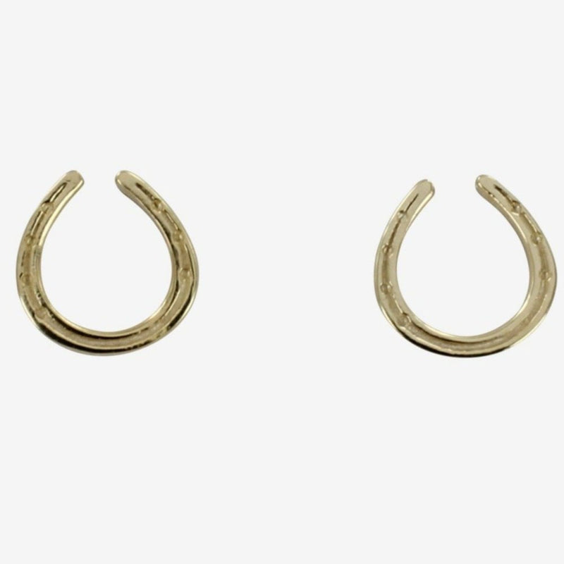 Gold Plated Silver Horseshoe Studs