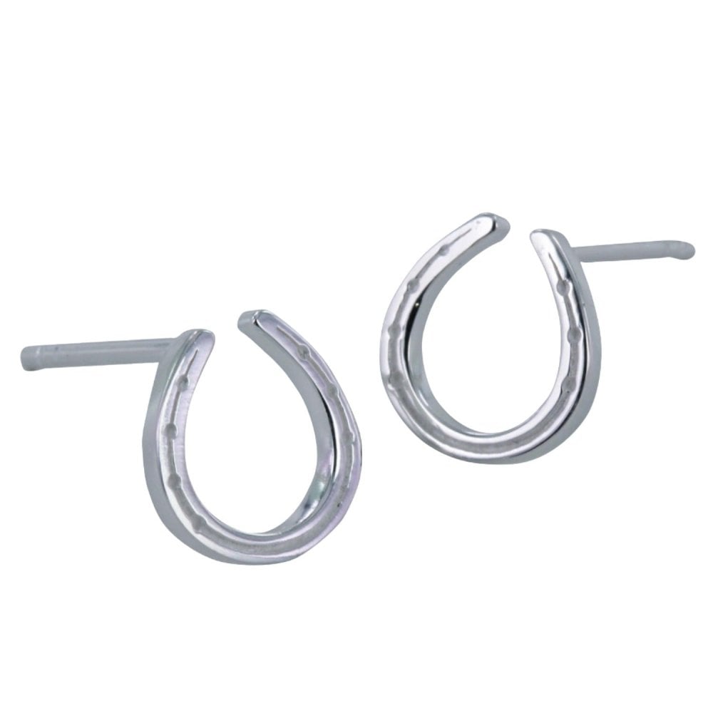 Silver Horseshoe Studs