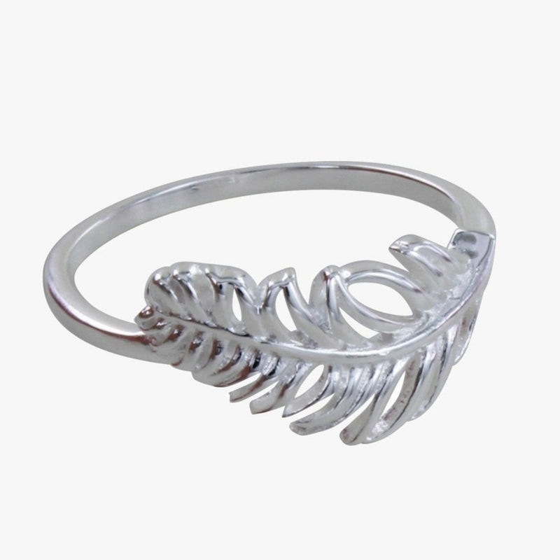 Silver Settled Feather Ring