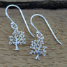 Sterling Silver Nut Tree Drop Earrings