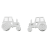 Sterling Silver Tractor Stud Earrings
