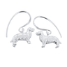 Silver Retriever Drop Earrings