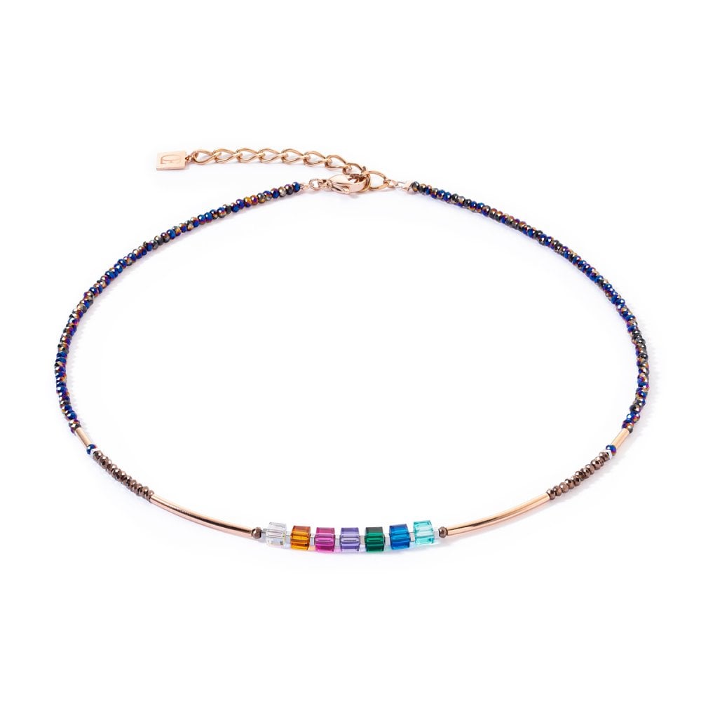 Cube Story Minimalistic Sparkling Necklace Multicolour Autumn