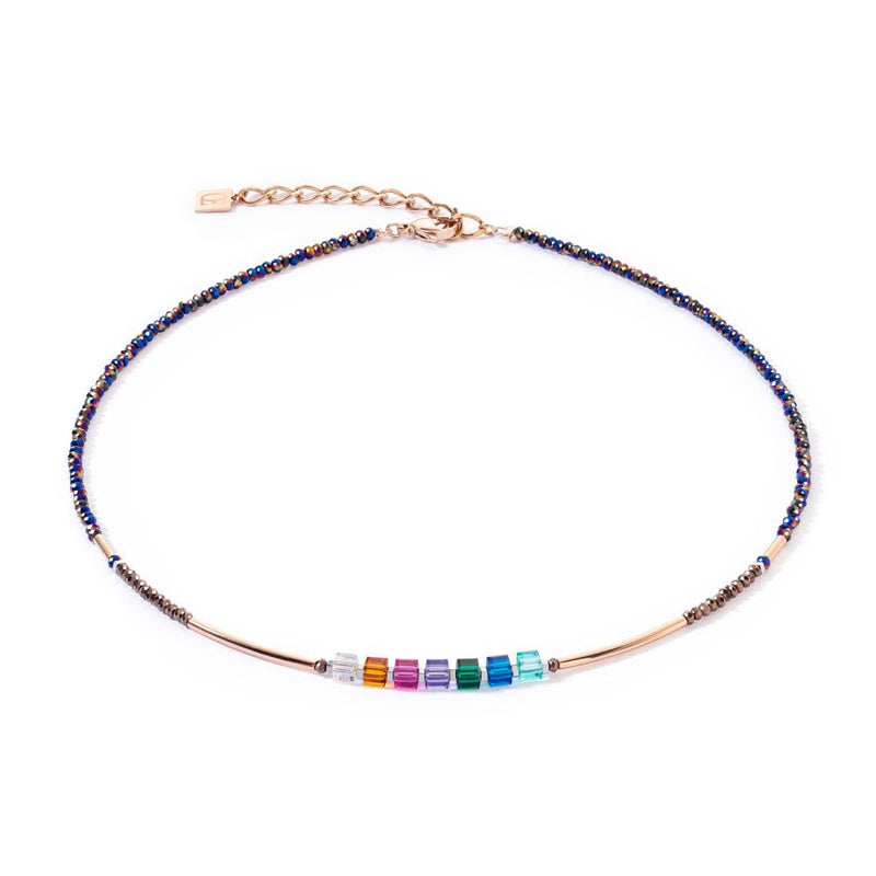 Cube Story Minimalistic Sparkling Necklace Multicolour Autumn