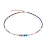 Cube Story Minimalistic Sparkling Necklace Multicolour Autumn