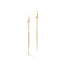 Princess Pearls Chain Hoop Earrings Gold White