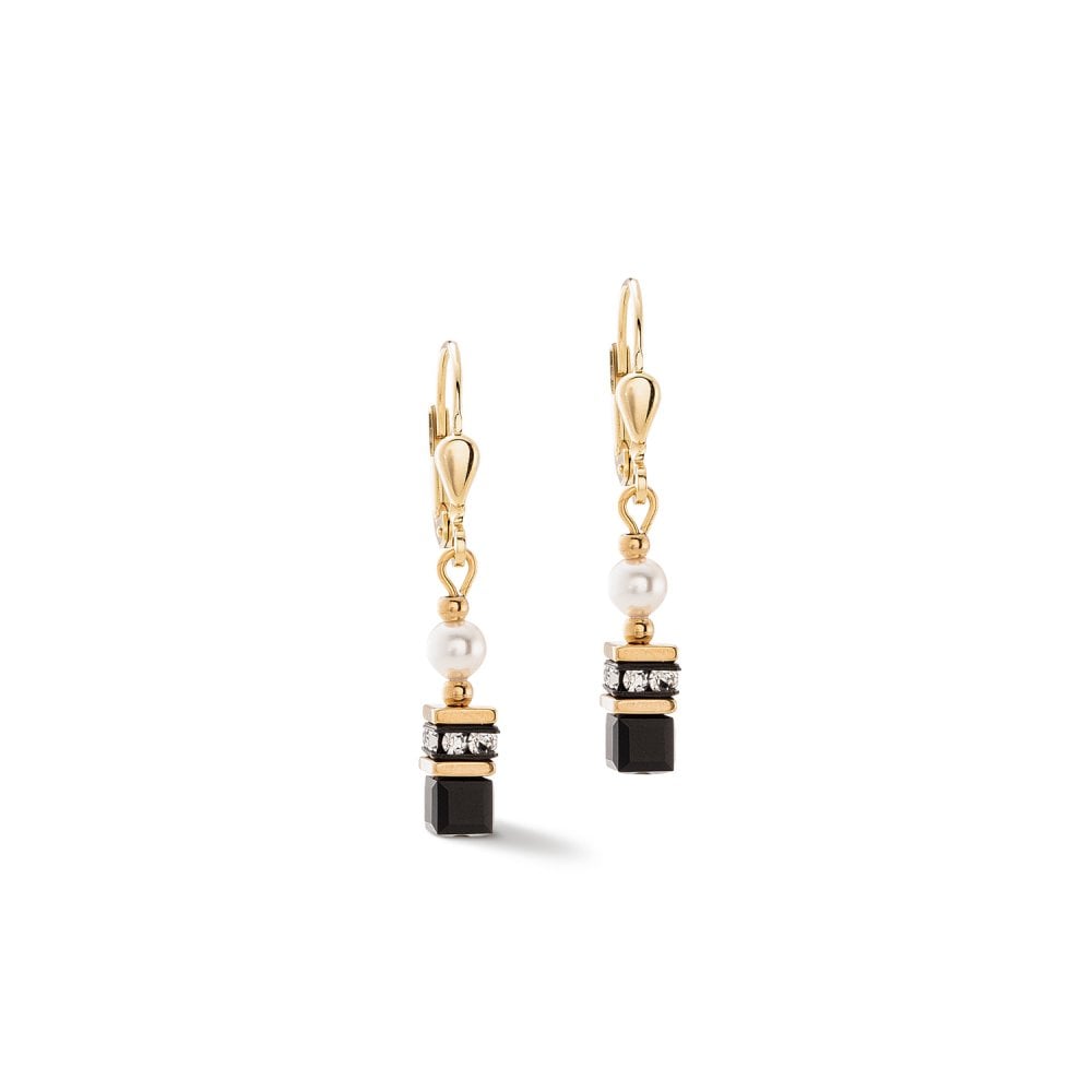Sparkling Princess Earrings Gold Black