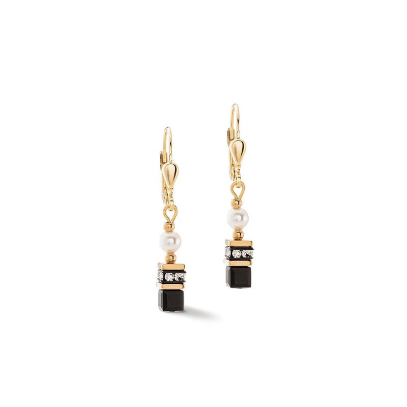 Sparkling Princess Earrings Gold Black