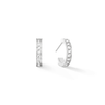 Hoop Earrings Crystals White