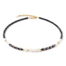 Pearls & Onyx Necklace Gold