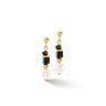 Pearls & Onyx Earrings Gold